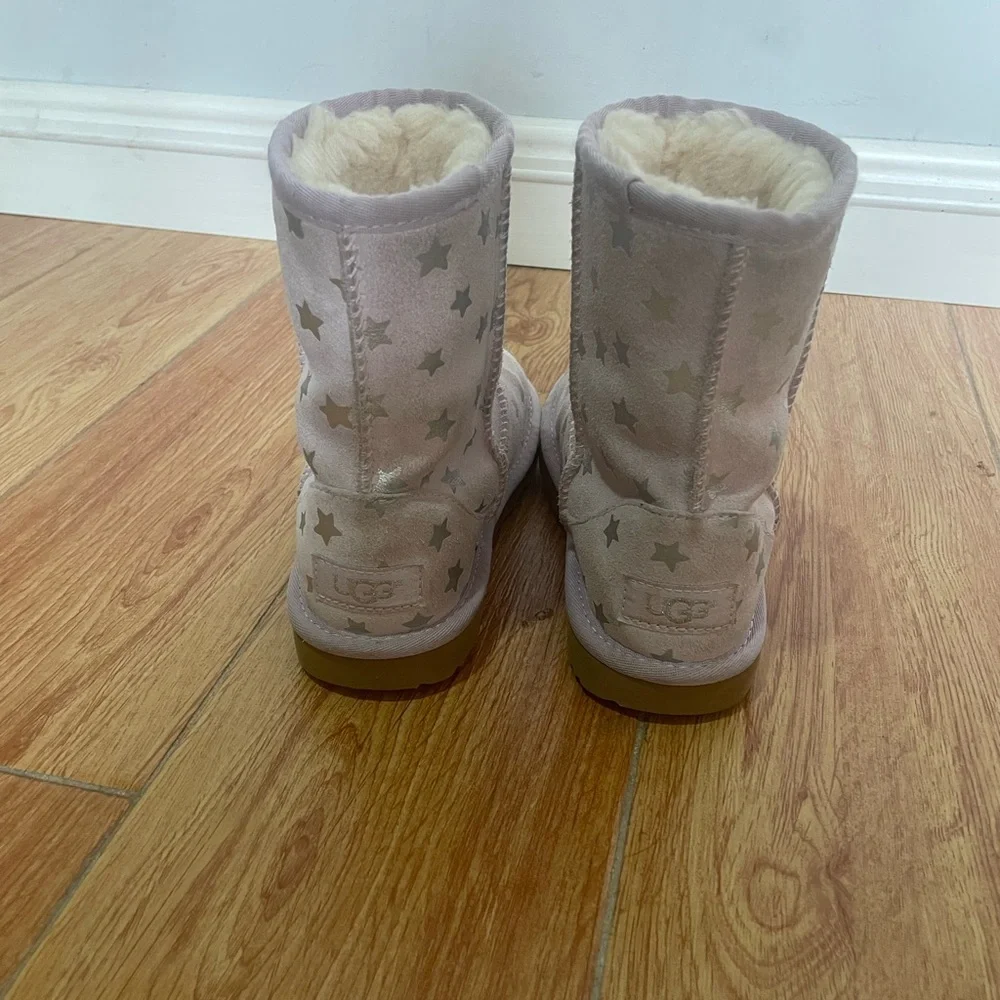 UGG Kids Pink Star Sheepskin Boots